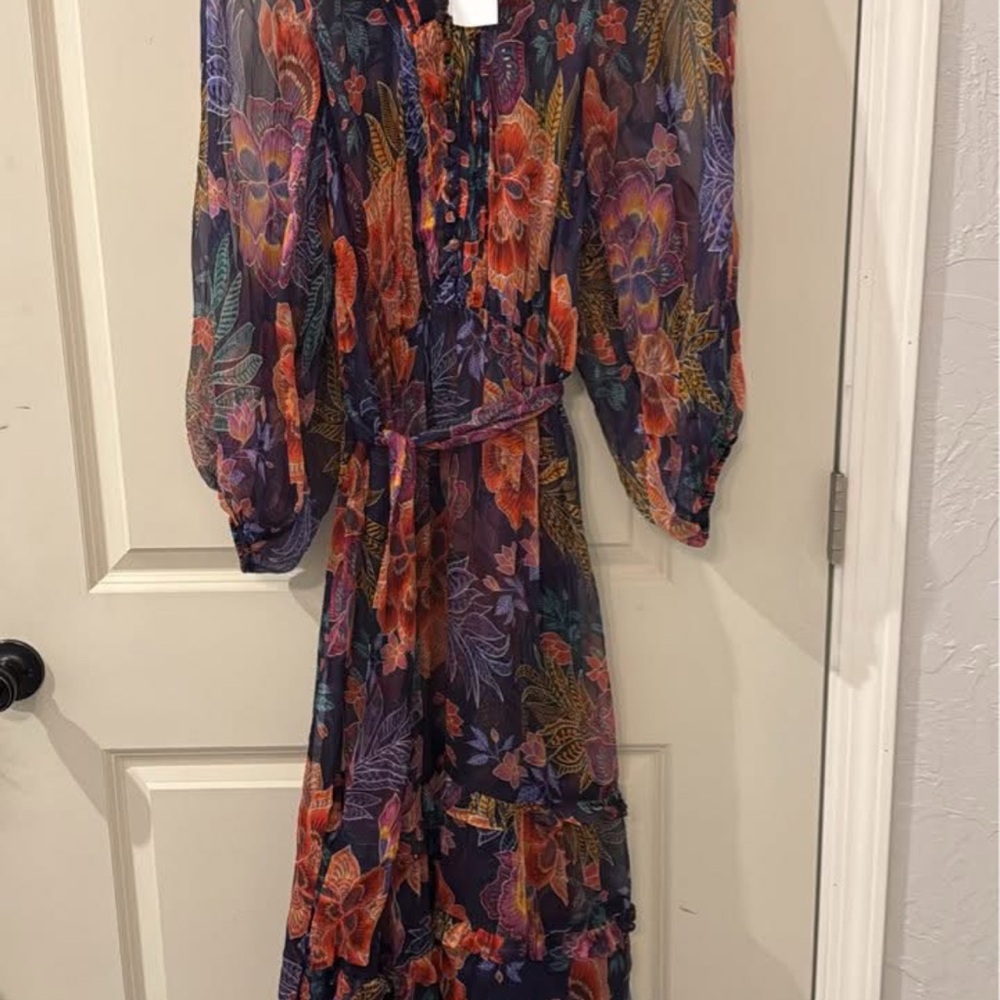 Floral Chiffon Maxi Dress